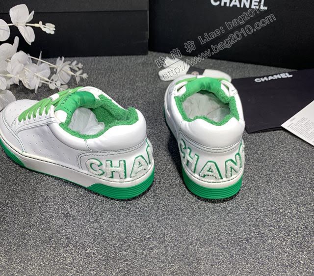 Chanel女鞋 香奈兒2020SS早春新款 糖果色休閒小白鞋 網紅明星同款  naq1260